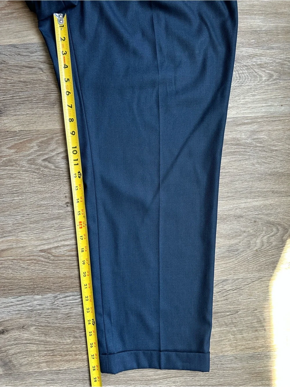 Stafford Navy‎ Blue Dress Pants 38x29 Classic Fit Pleated Mens Slacks